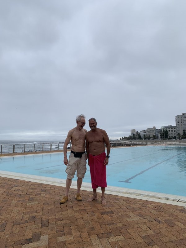 With Ram at Seapoint Swimming Capetown